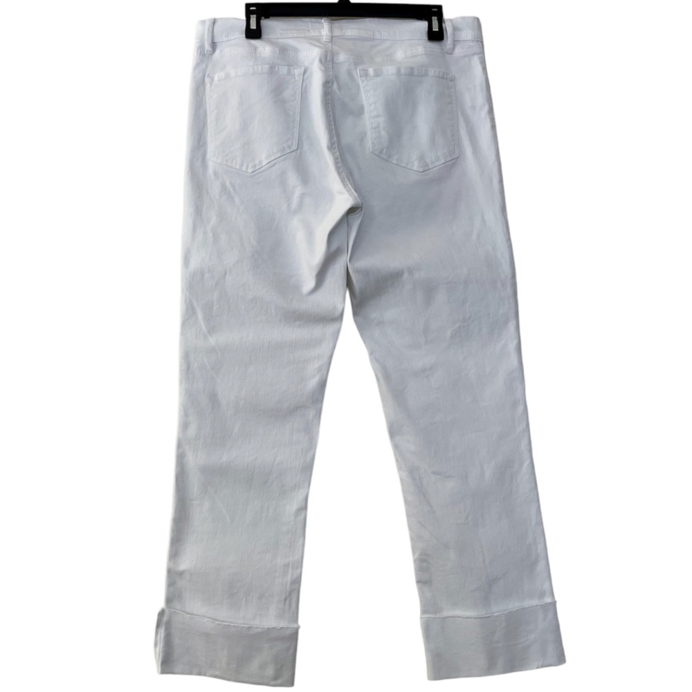 *NWOT* LOFT | White Straight Leg Modern Fit Cuffed Jeans/Pants - Picture 4 of 15